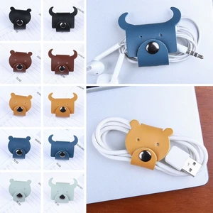 Mini Cable Winder Cartoon Cord Organizer Leather Cord Organizer Earphone Cord Winder Cable