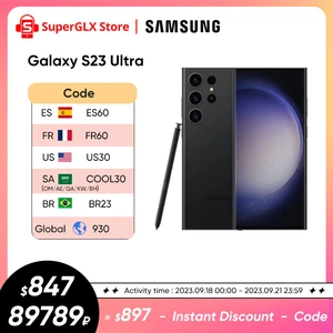 New Samsung Galaxy S23 Ultra 5G Mobile Phone 256GB/512GB Snapdragon 8 Gen 2 120Hz AMOLED 2X Display Android13 45W Fast Charging