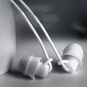 Anti-noise Sleep Headphones With Microphone Anti-fold Button Control Headsets Earphone Household Single Type-C White