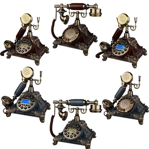 Retro Fixed Telephones Old Vintage Wired Home Landline Phone Push-button Dial And Rotary Dial Classic Nostalgic Best Gift