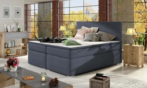 Moderní box spring postel Dione 180x200, modrá