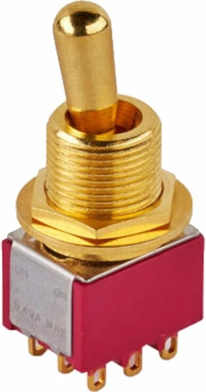 MEC Maxi Toggle Switch M 80020 / G ON/ON 3PDT Aur