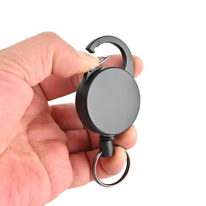Retractable Keychain with Reinforced Steel Wire Cord for Office Work Employee
