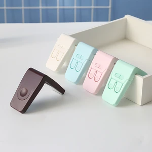 Color Baby Safety Protection Lock Plastic Fasteners Children Locks Anti-pinch Snap Button For Cabinets Boxes Right-angle Drawers