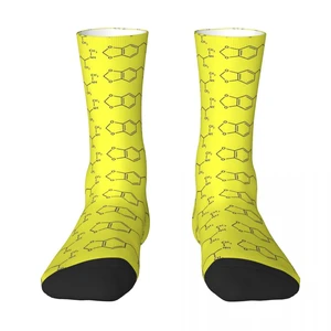 MDMA (Ecstasy) Molecule Sock Socks Men Women Polyester Stockings Customizable Funny