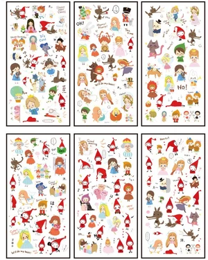 Happy children decorative sticker(1pack=6pieces)