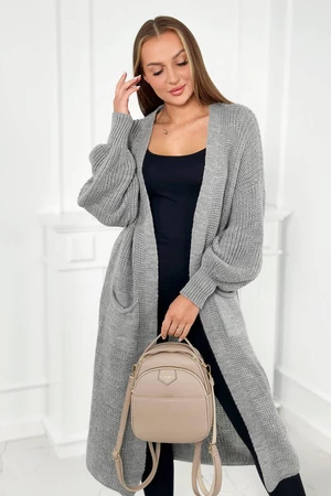 Sweater long sweater light grey