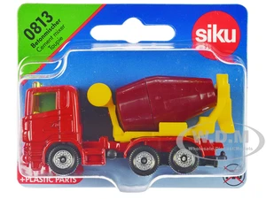 Cement Mixer Red and Yellow Diecast Model by Siku