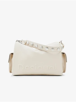 Cream Women's Small Handbag Desigual Half Logo Habana - Women