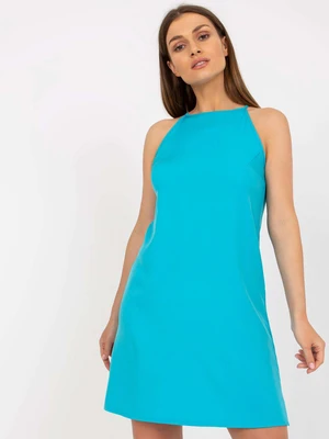 Light blue sleeveless mini dress RUE PARIS