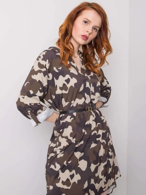 Beige and brown camo dress by Blaise