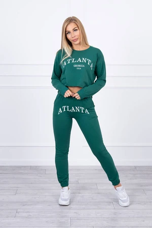 Set with green print Atlanta