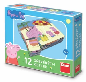 Peppa Pig - Dřevěné kostky 12 ks