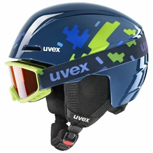 UVEX Viti Set Junior Blue Puzzle 46-50 cm Lyžařská helma