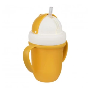 CANPOL BABIES Hrníček se silikonovou slámkou MATT PASTELS 210 ml