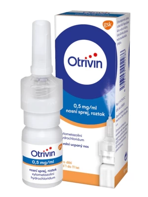 Otrivin 0,5mg/ml nosní sprej pro děti při léčbě ucpaného nosu 10 ml