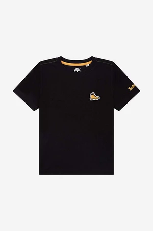 Detské bavlnené tričko Timberland Short Sleeves Tee-shirt čierna farba, jednofarebné