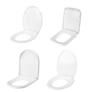 4 Type White Cover Front Toilet Seat Covers Lid Soft Open Close Easy Clean Higer Thickened Universal Descending Toilet C
