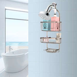 Shower Caddy Bathroom Hanging Head 3 Tiers Shelf Storage Organiser