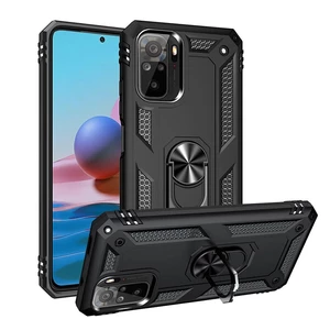 Bakeey for Xiaomi Redmi Note 10 4G/ Redmi Note 10S Case Armor Bumpers Shockproof Magnetic with 360 Rotation Finger Ring