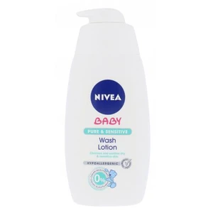 Nivea Baby Pure & Sensitive Wash Lotion 500 ml čisticí gel pro děti na citlivou a podrážděnou pleť