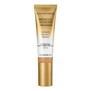 Max Factor Miracle Second Skin SPF20 30 ml make-up pro ženy 08 Medium Tan