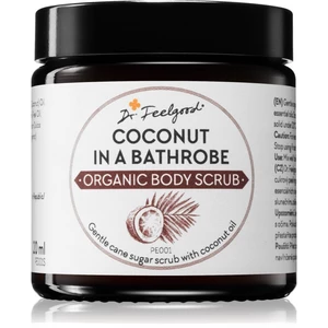 Dr. Feelgood Organic Coconut in a Bathrobe cukrový peeling s kokosovým olejom 120 ml