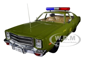 1977 Plymouth Fury U.S. Army Police Army Green "The A-Team" (1983-1987) TV Series 1/18 Diecast Model Car by Greenlight