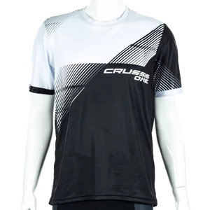 Pánské sportovní triko s krátkým rukávem Crussis ONE  černá/bílá  M