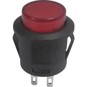 TRU COMPONENTS TC-R13-523AL-05RT tlačidlo 250 V/AC 1.5 A 1x vyp/(zap) bez aretácie červená   1 ks
