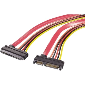 SATA II predlžovací kábel Renkforce RF-4174578, červená, oranžová, čierna, žltá