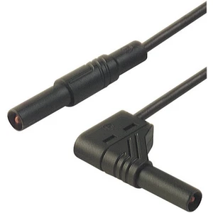 4 mm safety test lead, plugs straight/angled, 1 mm², 100 cm