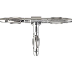 Schützinger TFS 1241 bezpečnostné konektor zásuvka 4 mm, zásuvka 4 mm - zásuvka 4 mm niklová 1 ks
