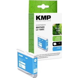 KMP Ink cartridge náhradný Brother LC1000C kompatibilná samostatný modul zelenomodrá B75C 1035,4003