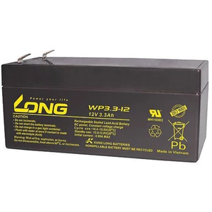 Long WP3.3-12 WP3.3-12 olovený akumulátor 12 V 3.3 Ah olovený so skleneným rúnom (š x v x h) 134 x 65.5 x 67 mm plochý k