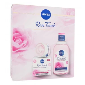 Nivea Rose Touch darčeková kazeta denný pleťový gél-krém Rose Touch 50 ml + micelárna voda Rose Touch 400 ml na veľmi suchú pleť