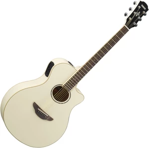 Yamaha APX600 Vintage White Elektroakustická gitara Jumbo