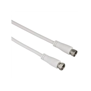 Koaxiálny kábel Hama 10m, F-konektory (122437) biely anténní koaxiální kabel • vhodný pro přenos audiovizuálního a televizního signálu • koncovka 2× F