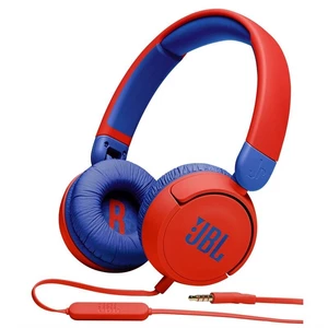 Slúchadlá JBL JR 310 červená/modrá sluchátka přes hlavu pro děti • frekvence 20 Hz až 20 kHz • citlivost 80 dB • impedance 32 ohm • 3,5mm jack • mikro