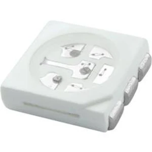SMD LED HuiYuan 5050SUBC, 3.4 V, 20 mA, 120 °, 3000 mcd, modrá