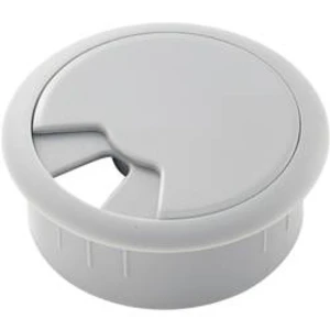 Kabelová průchodka TRU COMPONENTS WP80BK 452677-GY pro pracovní desky ABS, šedá, 1 ks