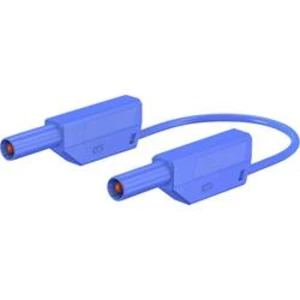 Stäubli SLK410-E/N/SIL bezpečnostní měřicí kabely [lamelová zástrčka 4 mm - lamelová zástrčka 4 mm] modrá, 25.00 cm