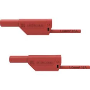 Schützinger VSFK 8700 / 1 / 100 / RT bezpečnostní měřicí kabely [4 mm zástrčka - 4 mm zástrčka] červená, 100.00 cm