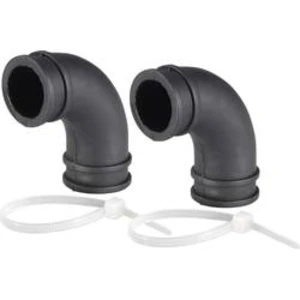 Silikonové koleno vzduchového filtru Reely, 1:8, 3,5 - 6,0 cm3, černá, 2 ks