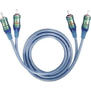 Cinch audio kabel Oehlbach 92023, 3.00 m, transparentní modrá