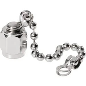 Záslepka BKL Electronic 0409057, reverzní zásuvka, zásuvka SMA stříbrná, 1 ks