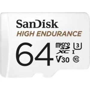 Paměťová kartam miniSDXC, 64 GB, SanDisk High Endurance Monitoring, Class 10, UHS-I, UHS-Class 3, v30 Video Speed Class, vč. SD adaptéru