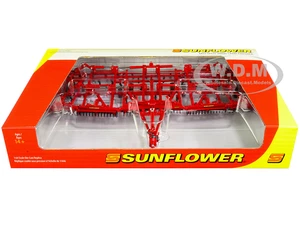 Sunflower 6433 Split-Wing Land Finisher with Folding Wings Red 1/64 Diecast Model by SpecCast