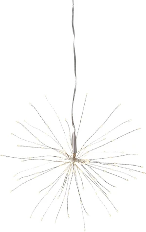 Dekorace na zavěšení 26 cm STAR TRADING Firework - stříbrná