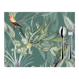 Súprava 2 zelených prestieraní Mike & Co. NEW YORK Jungle Birds, 33 x 45 cm